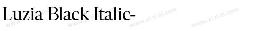 Luzia Black Italic字体转换